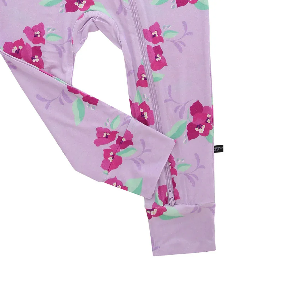 Amalfi Coast Pink Flower Zippered Romper - Image 3