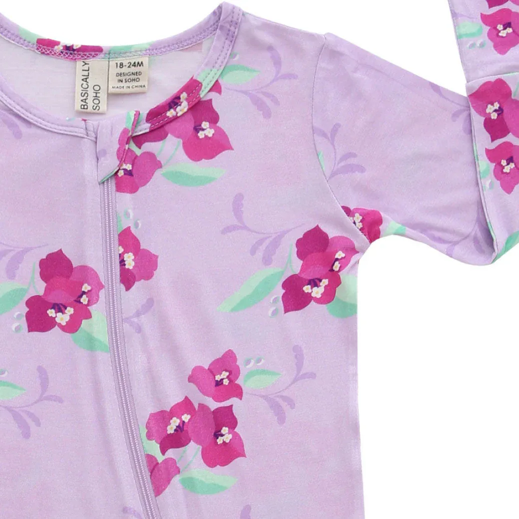 Amalfi Coast Pink Flower Zippered Romper - Image 4