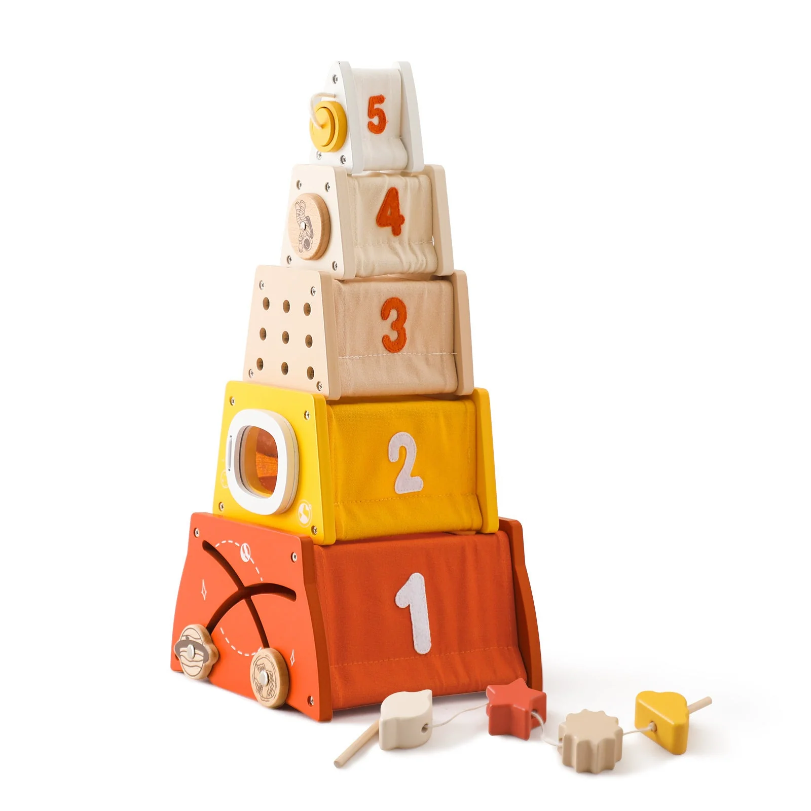 Amazon Baby Early Education Educational Stacking Rocket Boy Girl House Castle Assembling Toys - Image 4
