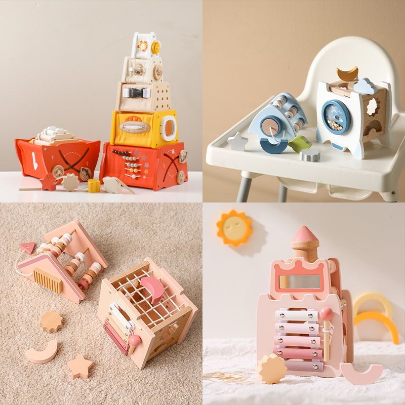 Amazon Baby Early Education Educational Stacking Rocket Boy Girl House Castle Assembling Toys - Image 7