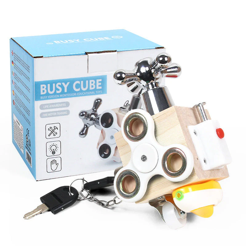 Amazon Children's Montessori Life Busy Block Baby Enlightenment Early Education Teaching Aids Educational Unlocking Toy Busy Board - Image 2