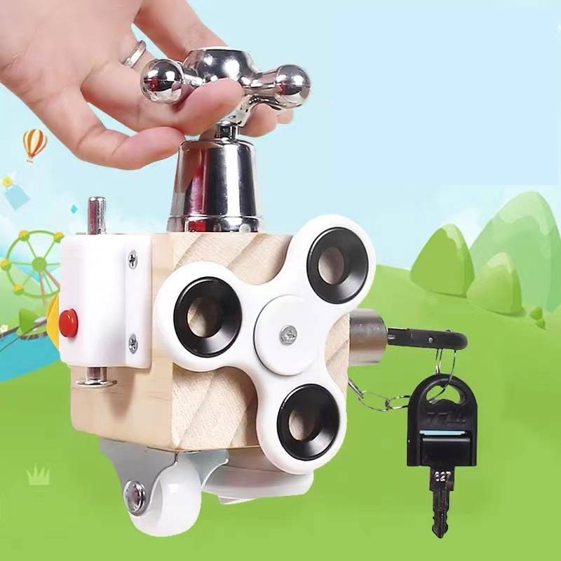Amazon Children's Montessori Life Busy Block Baby Enlightenment Early Education Teaching Aids Educational Unlocking Toy Busy Board - Image 4