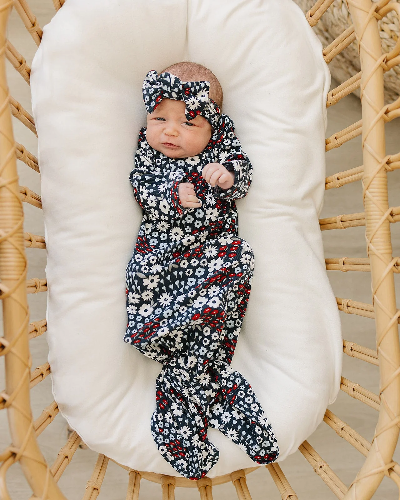Americana Floral Ribbed Bamboo Head Wrap - Image 3