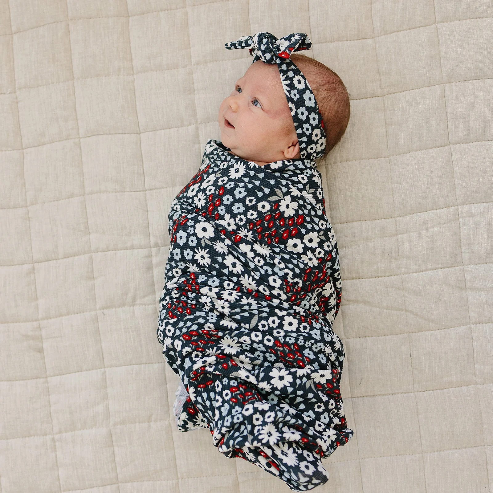 Americana Floral Ribbed Bamboo Head Wrap - Image 5