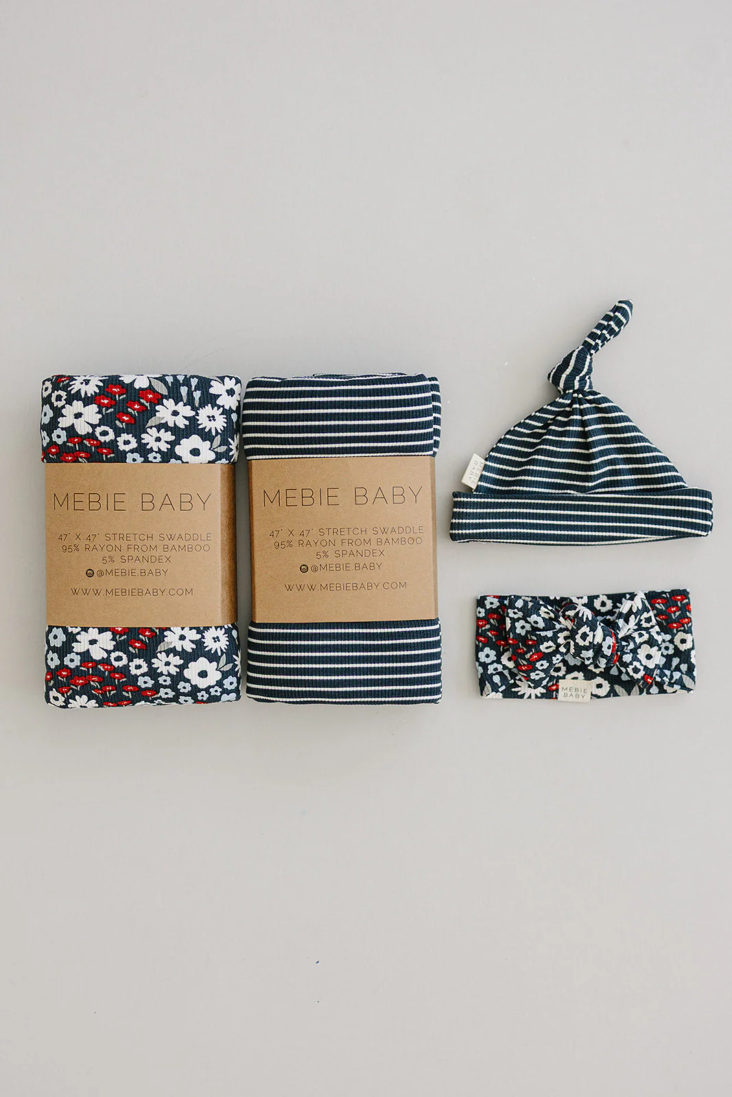 Americana Floral Ribbed Bamboo Head Wrap - Image 6