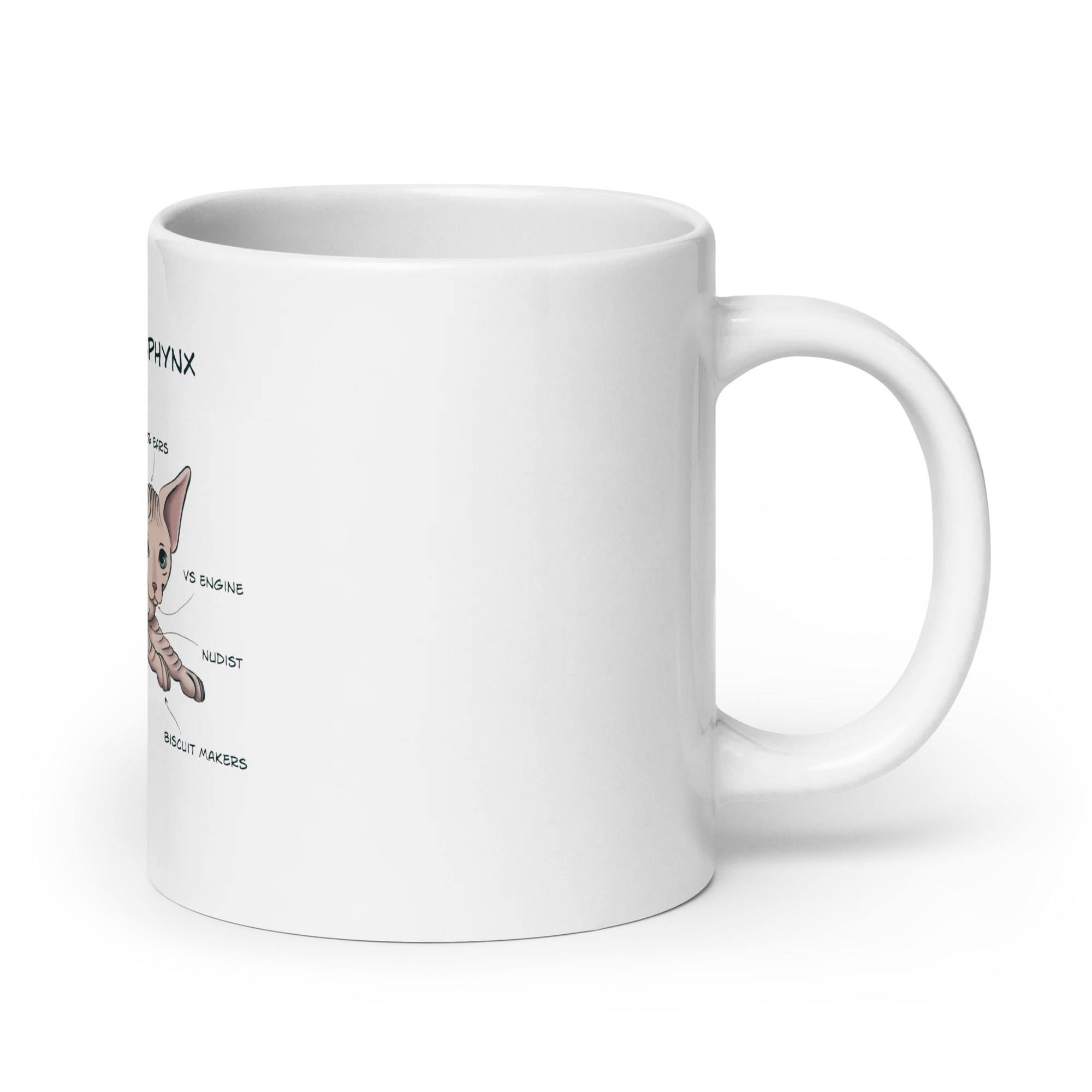 "ANATOMY OF A SPHYNX CAT" COFFEE MUG - Image 2