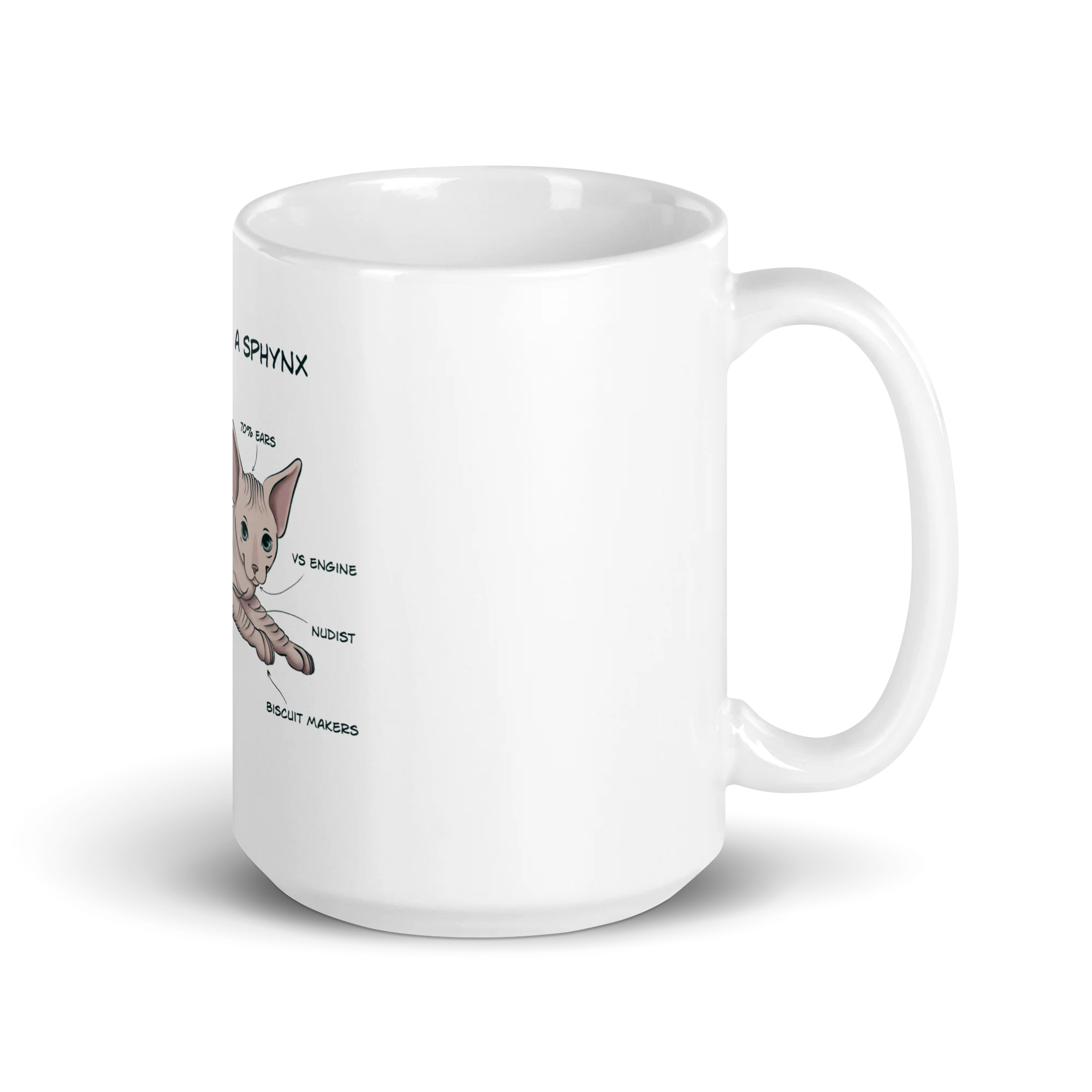 "ANATOMY OF A SPHYNX CAT" COFFEE MUG - Image 6