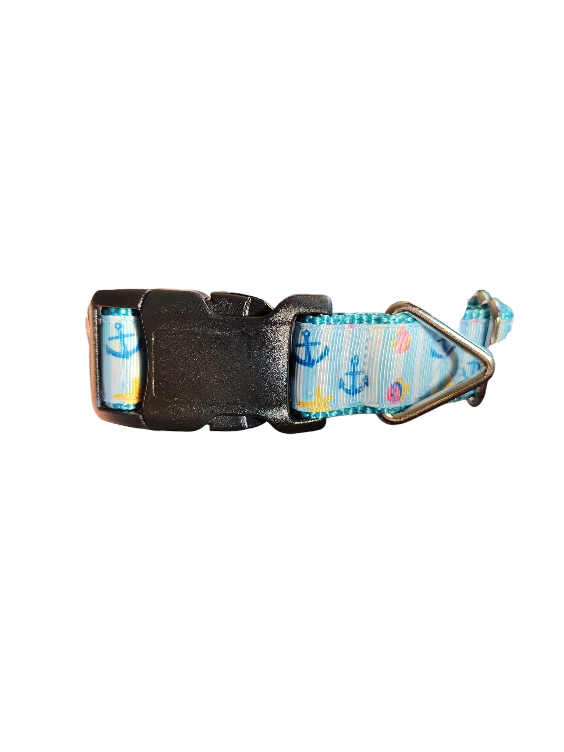 Anchors and Fish Nylon Dog Collar - Image 2