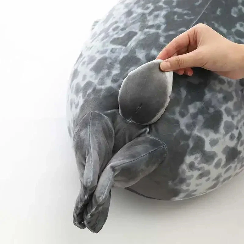 Angry Blob Seal Pillow – Cute 3D Chubby Sea Lion Plush Toy Gift - Image 6