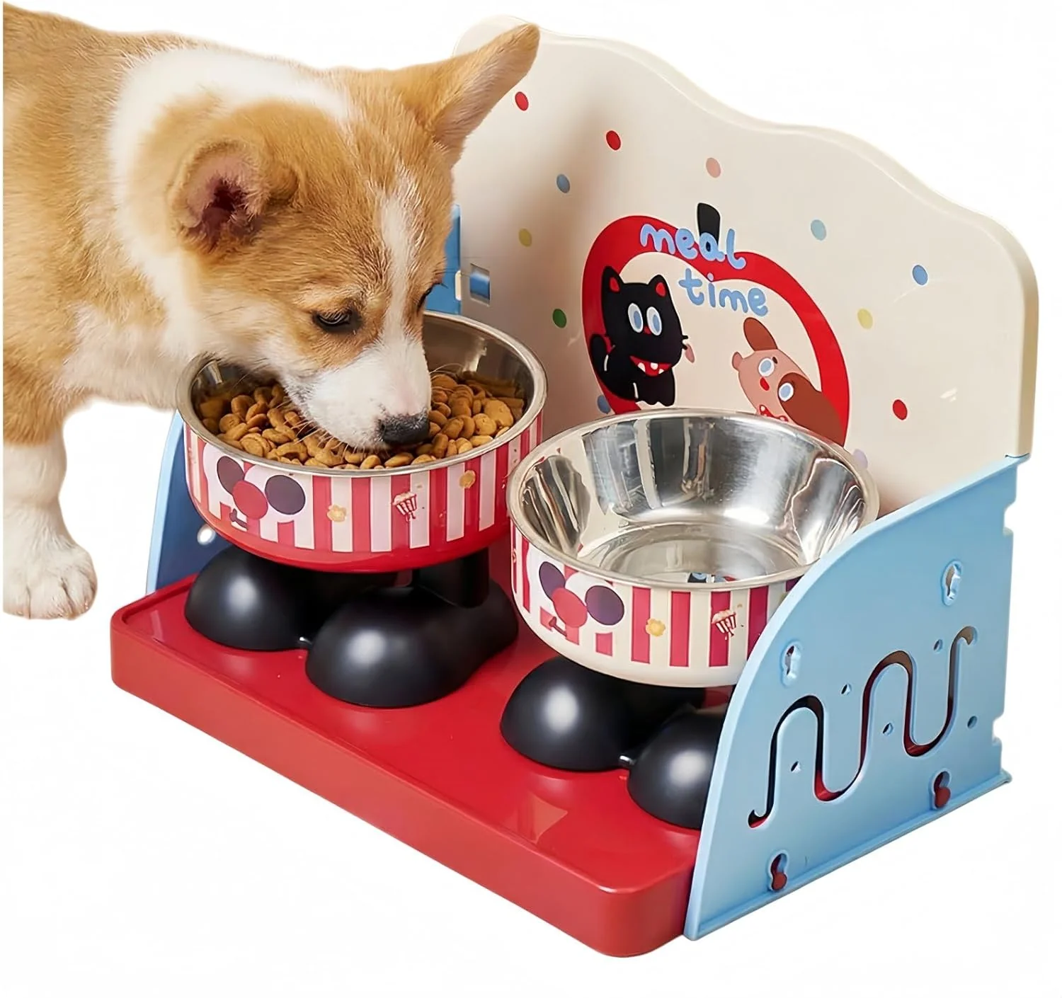 Anti-Spill Pet Feeding Tray with Splash Guard - Image 3