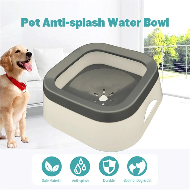 Anti-Splash Dog Water Bowl 1L – Large Non Spill Water Bowl for Dogs - Image 3