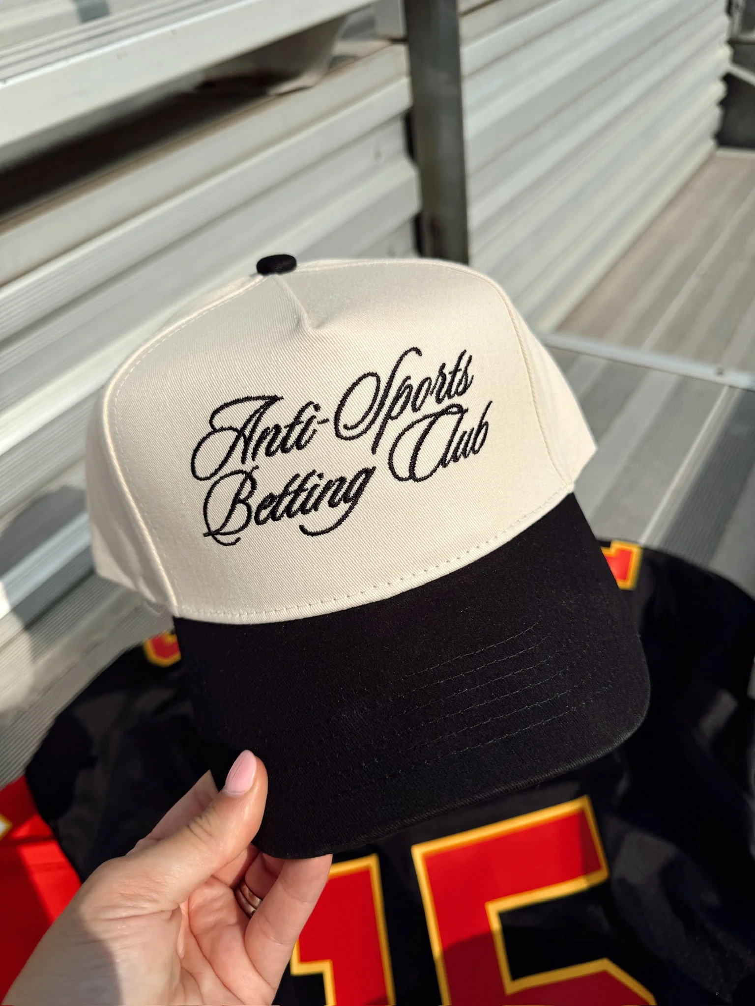 Anti Sports Betting Club - Black Vintage Trucker Hat - Image 9