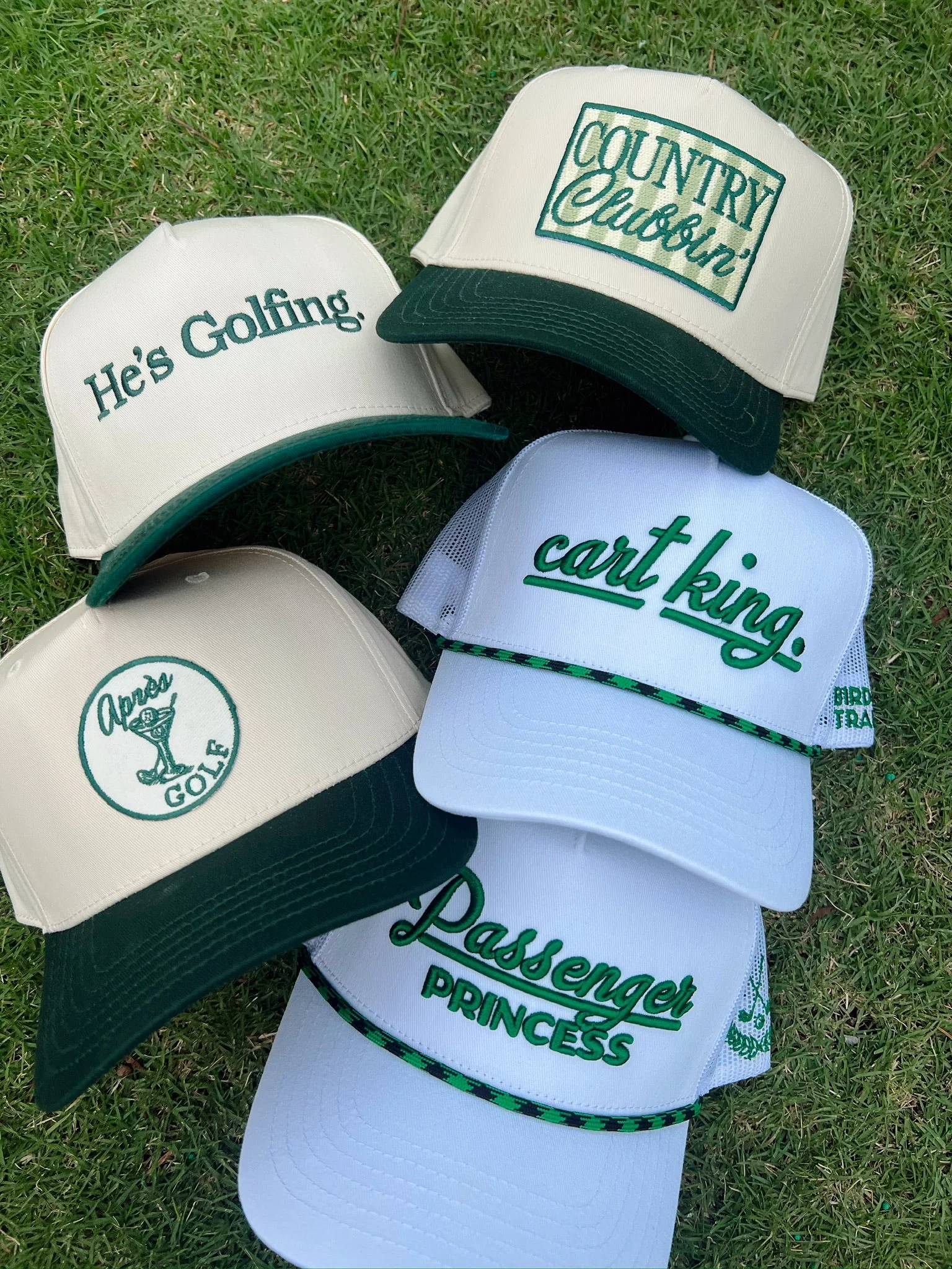 Apres Golf - Green Vintage Trucker Hat - Image 4