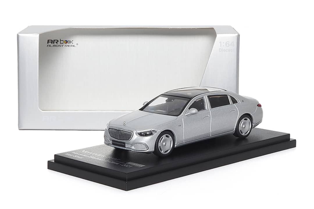 AR BOX 2021 Mercedes-Benz Maybach W223 Matte Silver 1:64 - Image 2