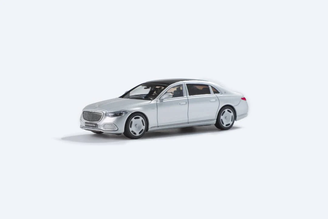 AR BOX 2021 Mercedes-Benz Maybach W223 Matte Silver 1:64 - Image 3