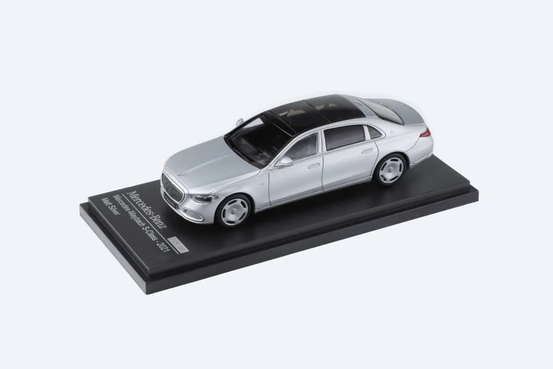 AR BOX 2021 Mercedes-Benz Maybach W223 Matte Silver 1:64 - Image 4