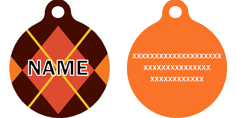 Argyle Fall HD Dog ID Tag - Image 2