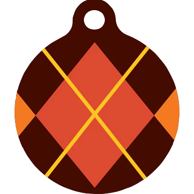 Argyle Fall HD Dog ID Tag - Image 3