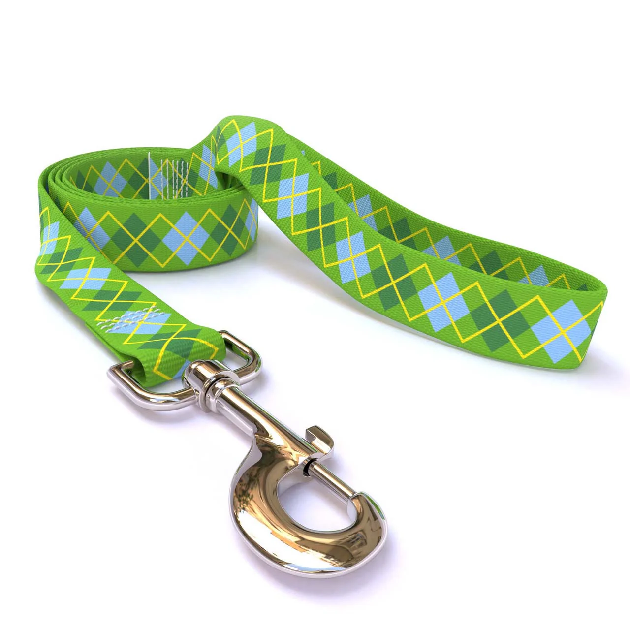 Argyle Lime Dog Leash - Image 2