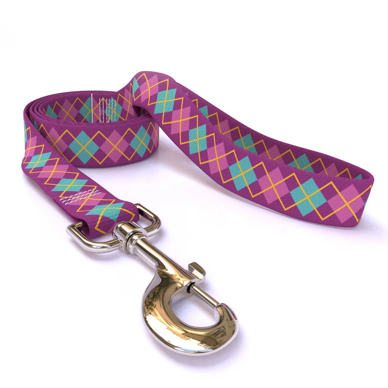 Argyle Purple Dog Leash - Image 2