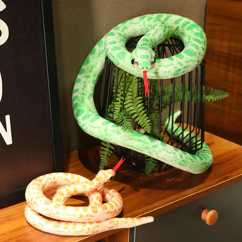 Artificial Python Plush Toy – Long Snake Soft Plush Home Decor - Image 3