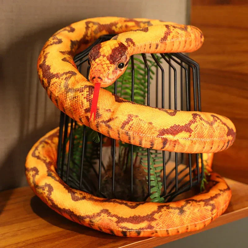 Artificial Python Plush Toy – Long Snake Soft Plush Home Decor - Image 5
