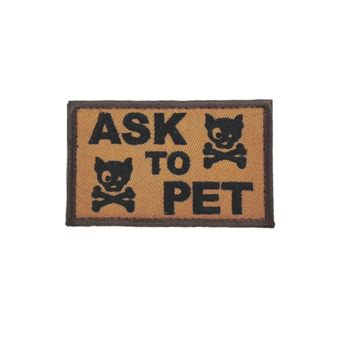 Ask to Pet Skull - Embroidered Patch - Image 4