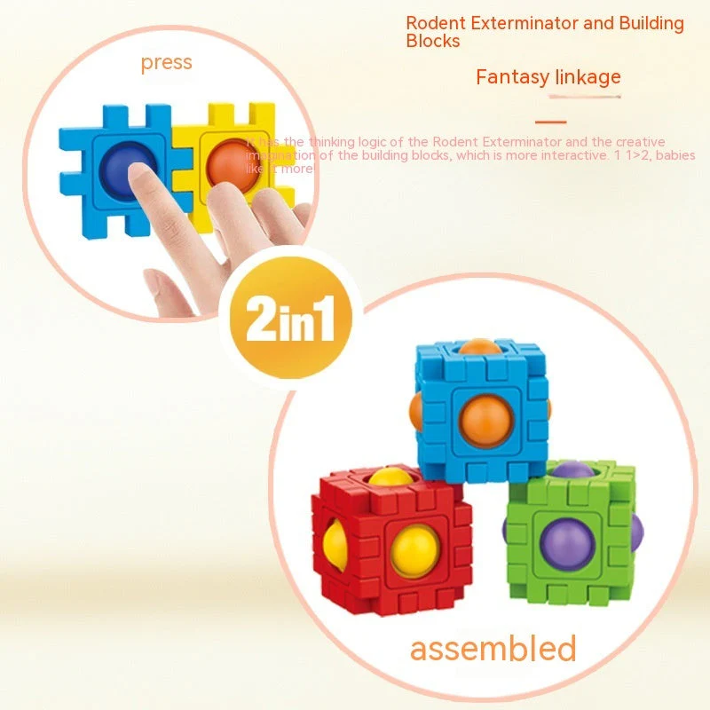 Assembling Building Blocks 3D Puzzle Model Press To Construct Children's Fun Interactive Educational Toys - Image 2