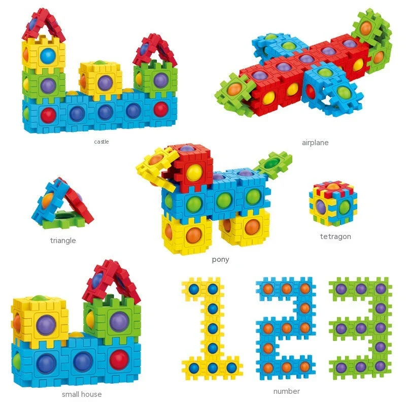 Assembling Building Blocks 3D Puzzle Model Press To Construct Children's Fun Interactive Educational Toys - Image 4