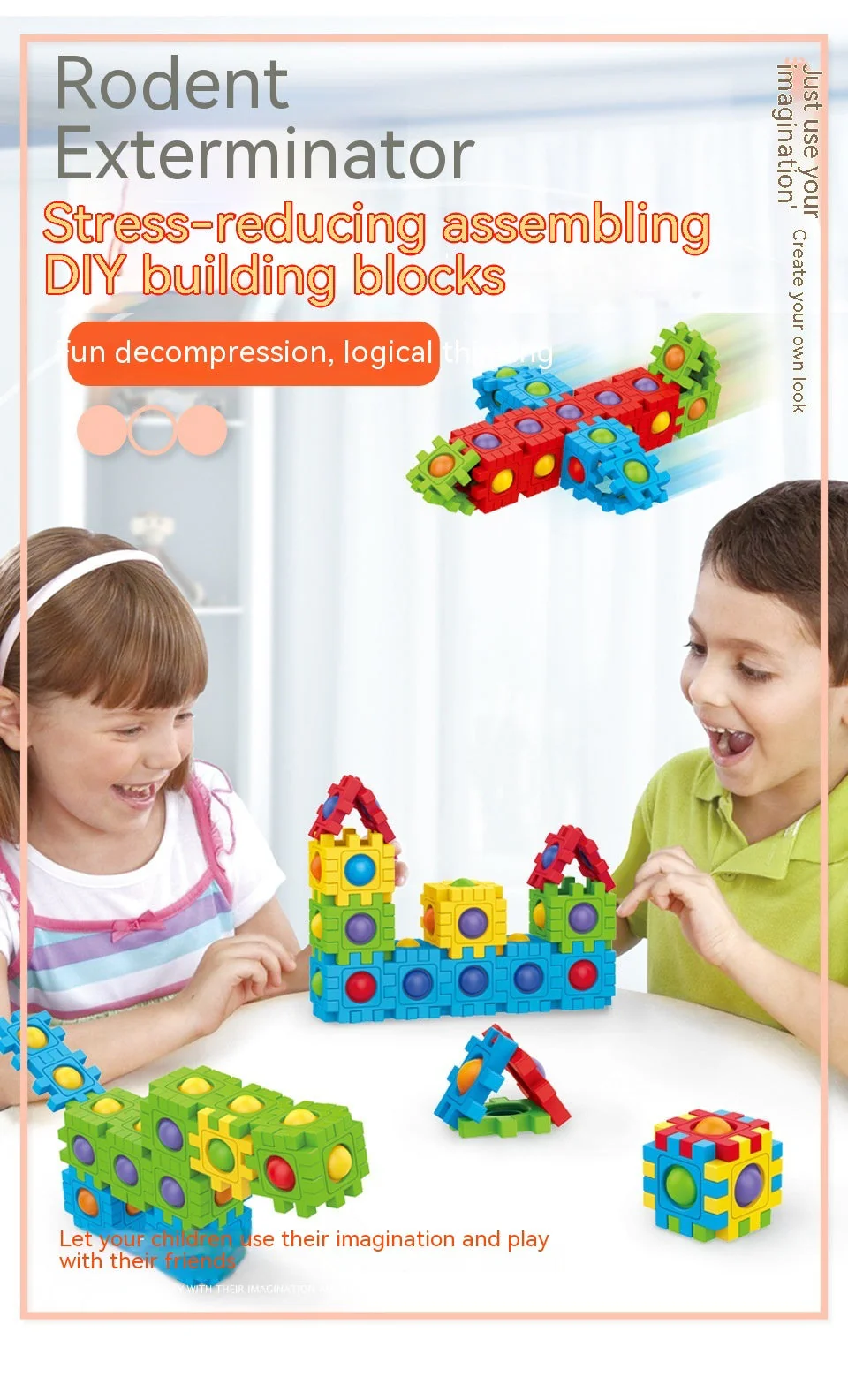Assembling Building Blocks 3D Puzzle Model Press To Construct Children's Fun Interactive Educational Toys - Image 5