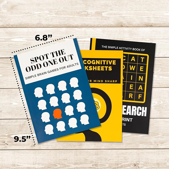 Assistex Large Print Activity Book Set for Seniors - Easy Activity Puzzle Book Set for Memory Loss - Fun and Engaging Word Puzzle Books for Dementia Patients and Elderly Adults - Image 4