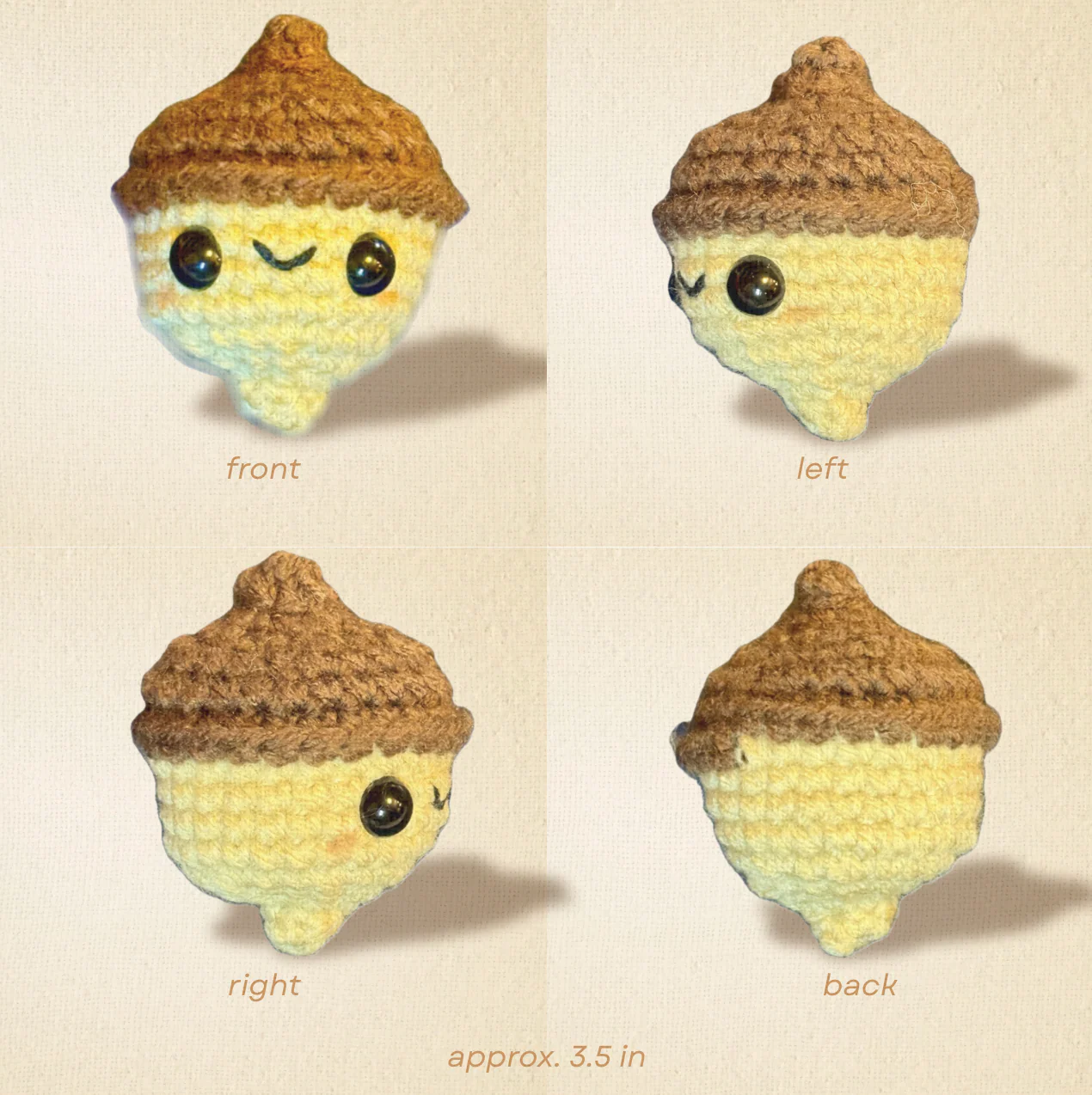 augie the acorn | weighted cat toy - Image 3