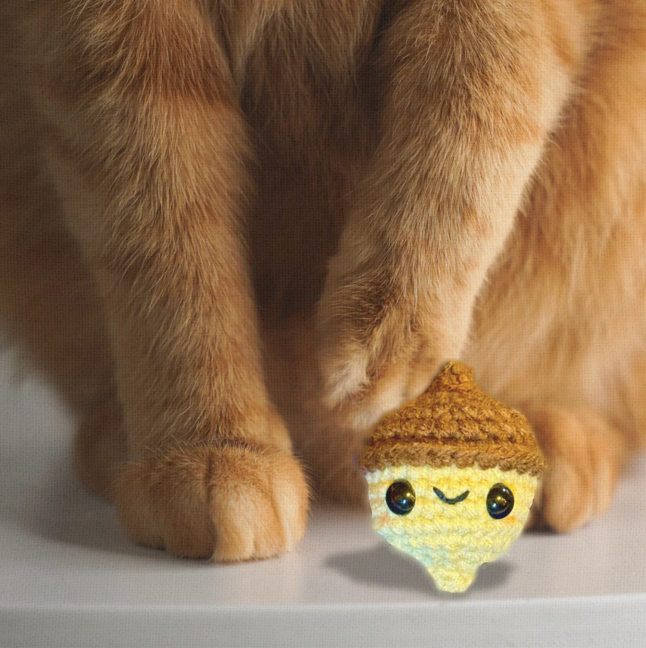 augie the acorn | weighted cat toy - Image 4