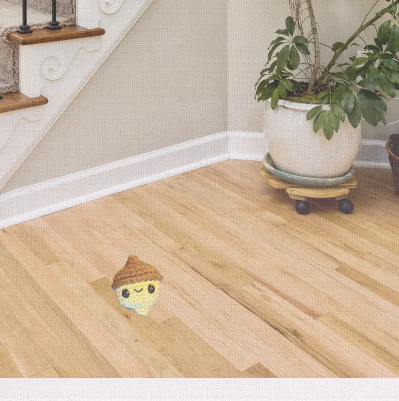 augie the acorn | weighted cat toy - Image 5