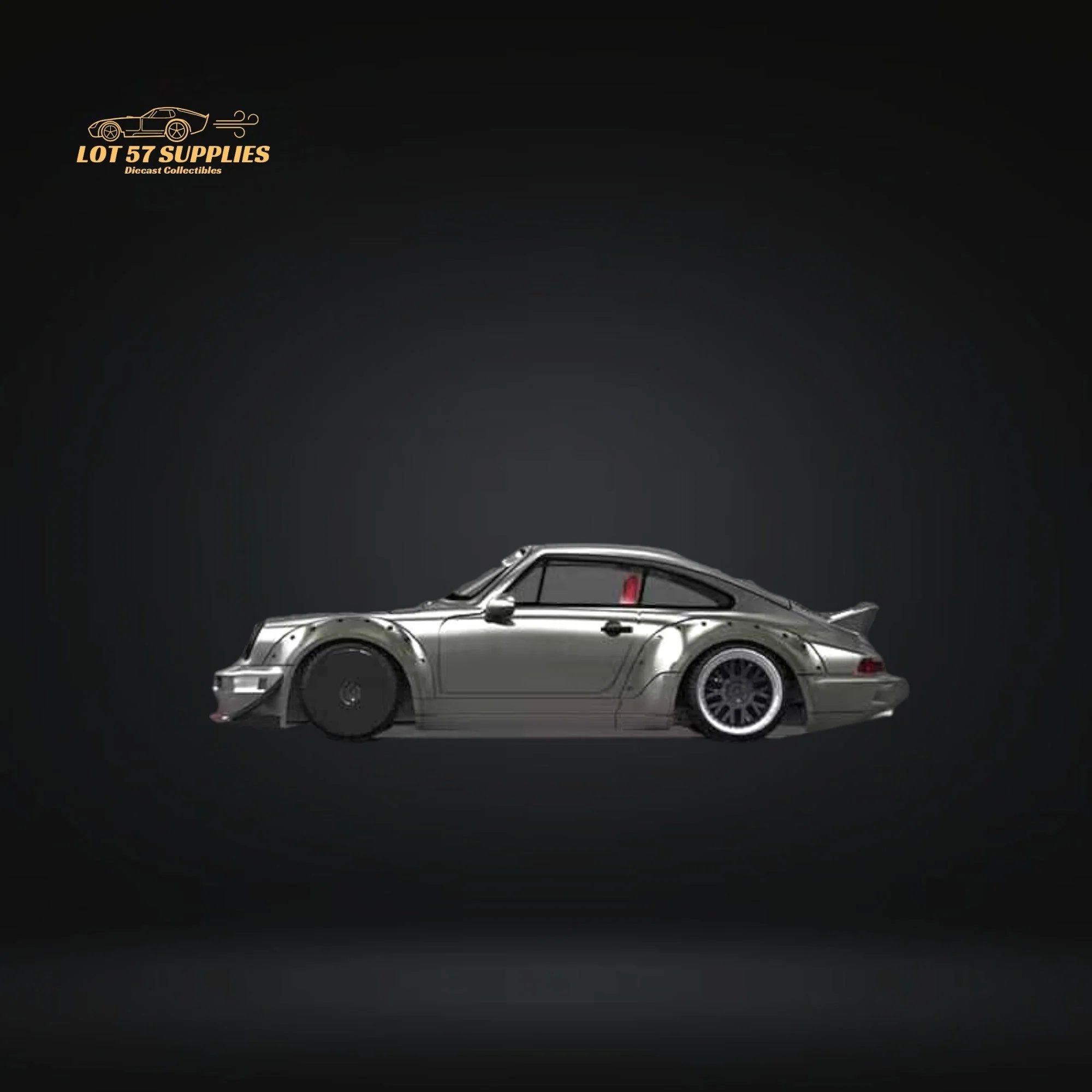 AuroraModel Porsche RWB 964 Liquid Silver Ducktail 1:64 - Image 2