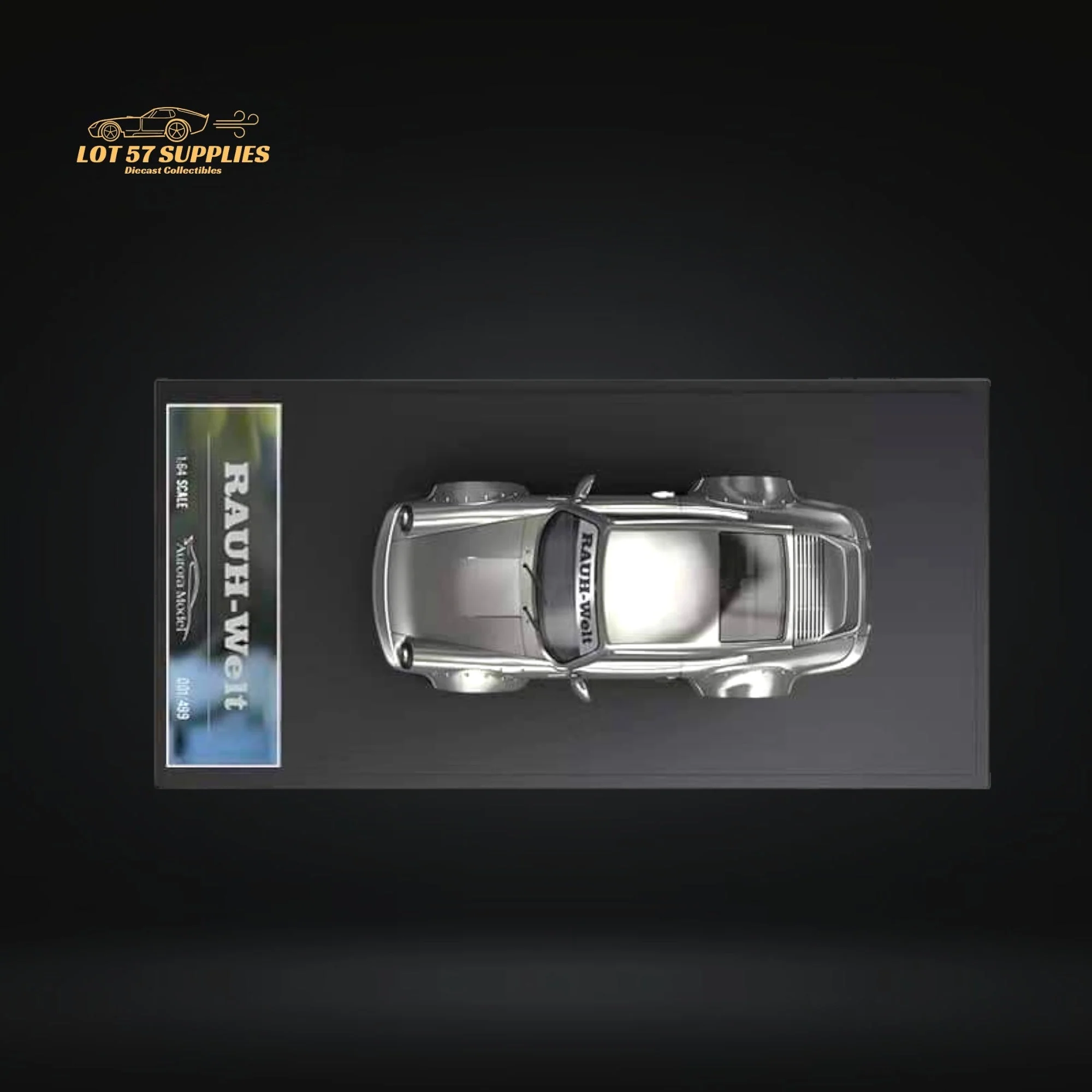 AuroraModel Porsche RWB 964 Liquid Silver Ducktail 1:64 - Image 3