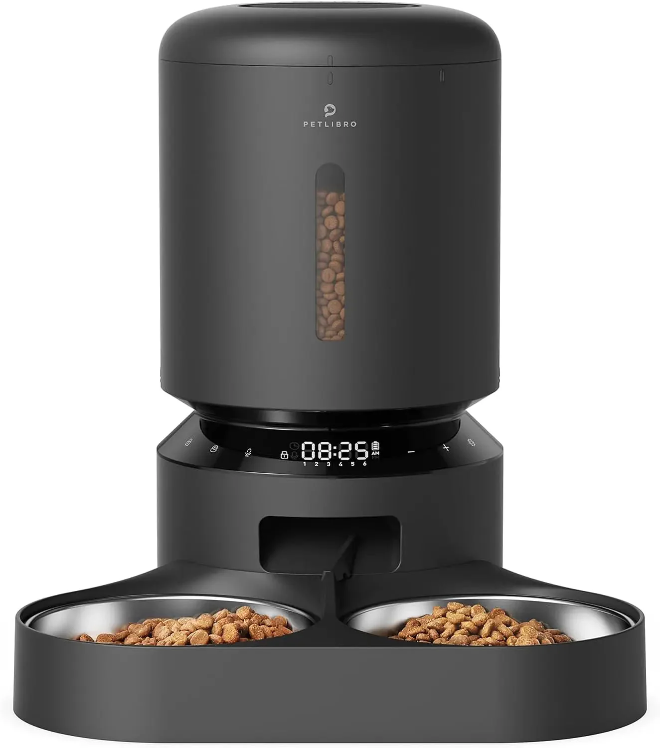Automatic Cat Feeder with Timer, 6 Meals/Day, Freshness Lock & Low Food Sensor. Smart Dry Food Dispenser for Cats & Dogs - Image 2