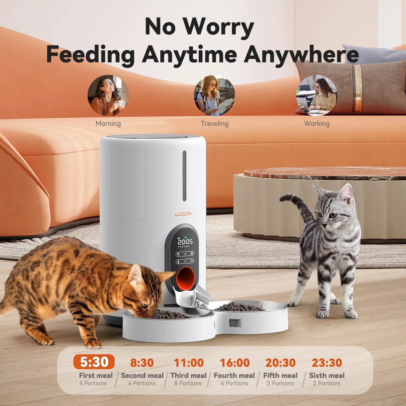 Automatic Cat Feeders for 2 Cats and Dogs - Image 2
