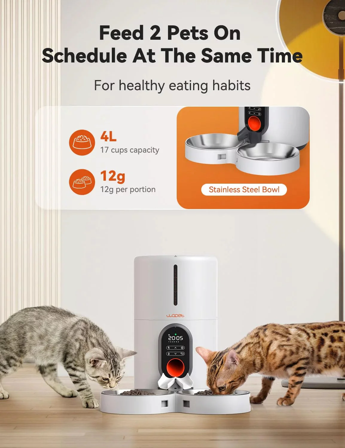 Automatic Cat Feeders for 2 Cats and Dogs - Image 4