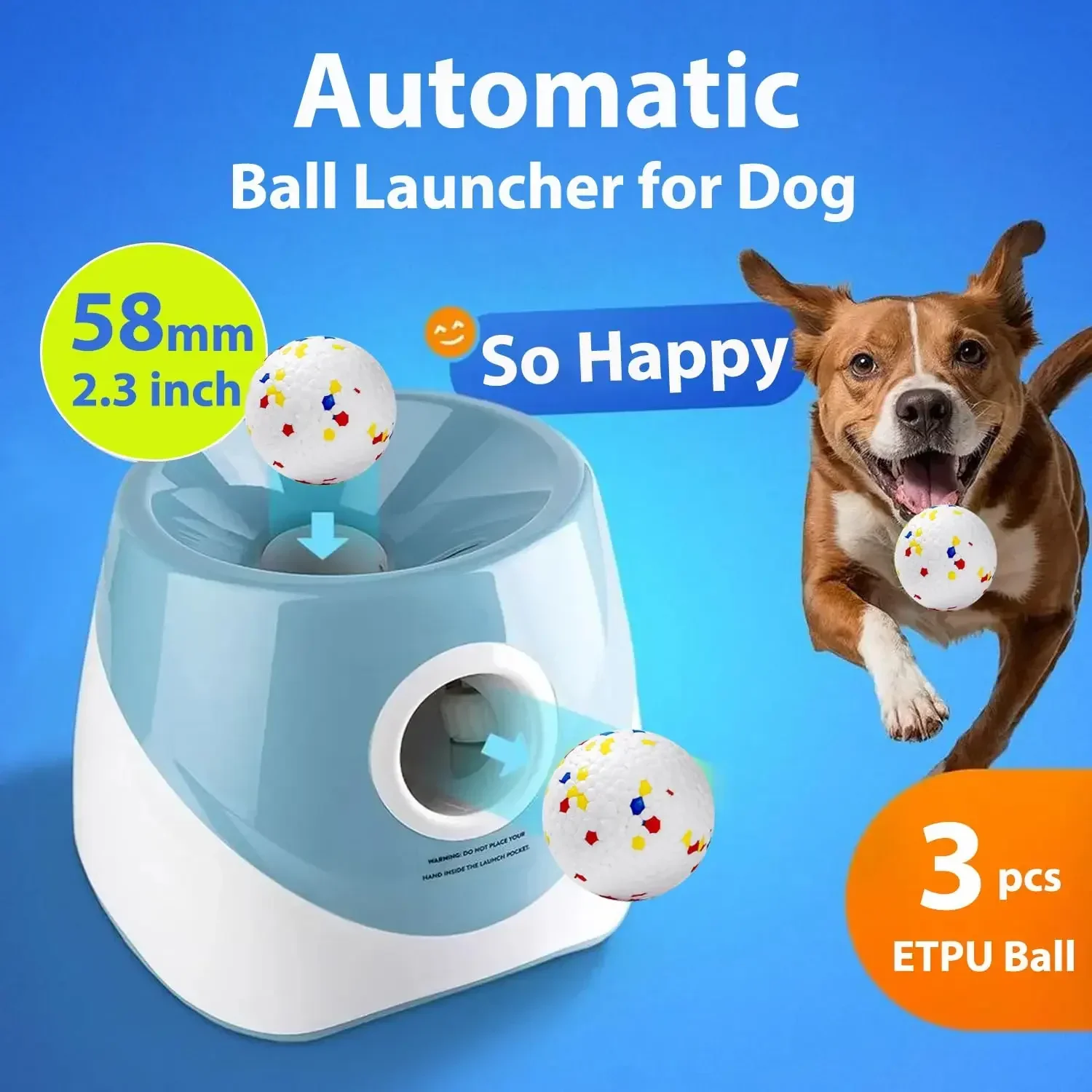 Automatic Dog Tennis Ball Launcher – Rechargeable Interactive Ball Throwing Machine for Small & Medium Dogs - Image 2