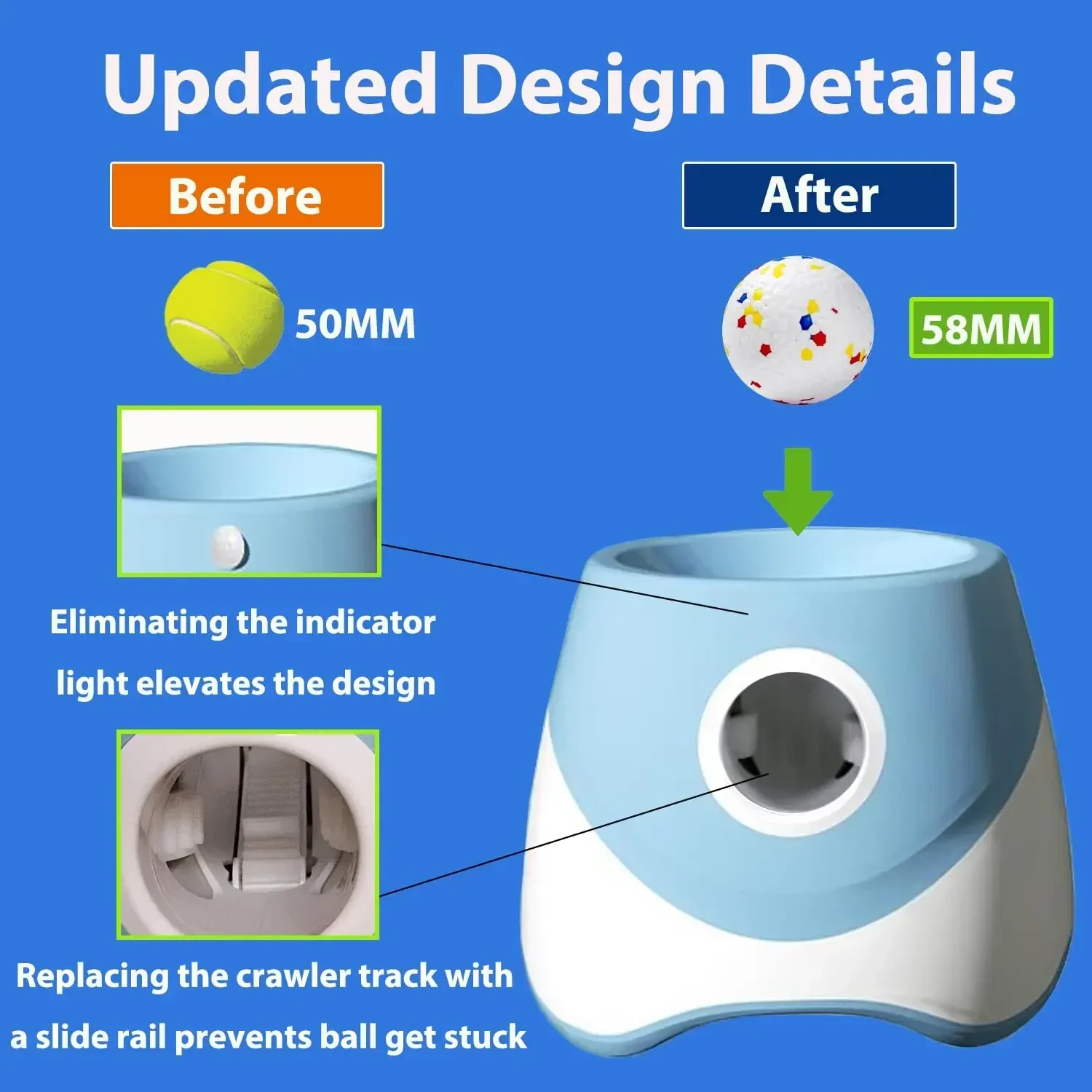 Automatic Dog Tennis Ball Launcher – Rechargeable Interactive Ball Throwing Machine for Small & Medium Dogs - Image 3