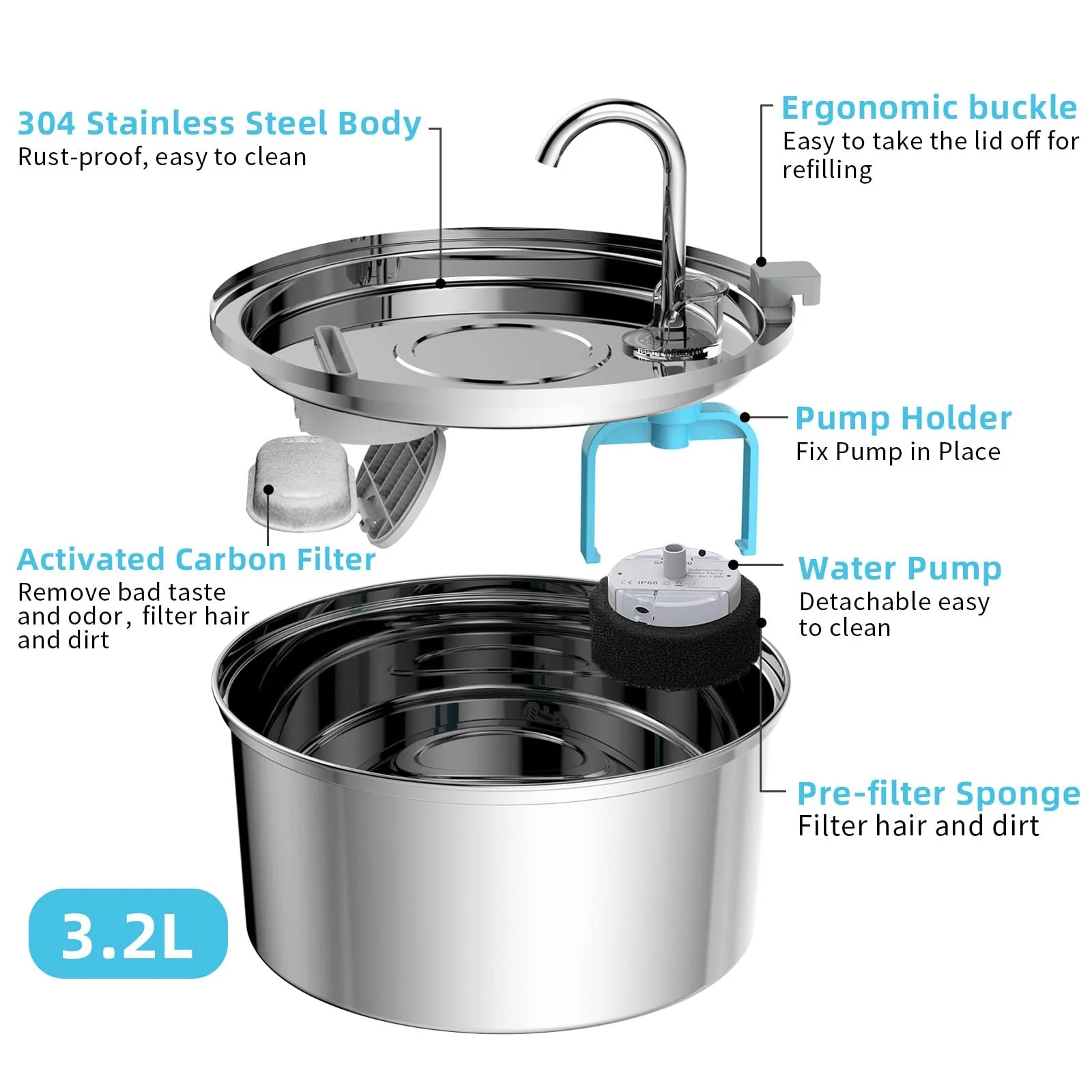 Automatic Pet Drinking Water Fountain - Image 3