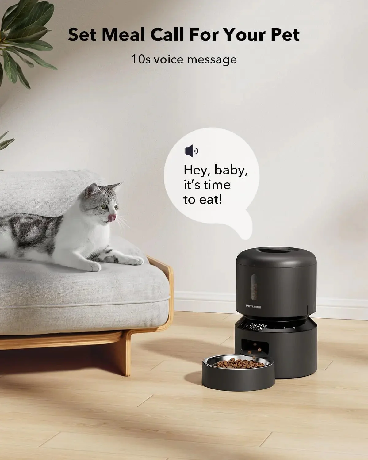 Automatic Pet Feeder 3L/5L with Camera, Timed Portions, Voice Call, Dual Power - Image 4