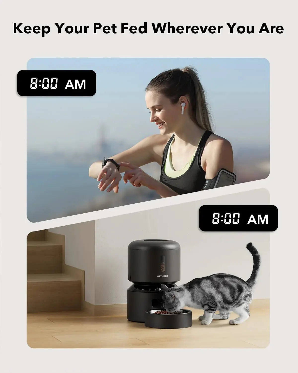 Automatic Pet Feeder 3L/5L with Camera, Timed Portions, Voice Call, Dual Power - Image 6
