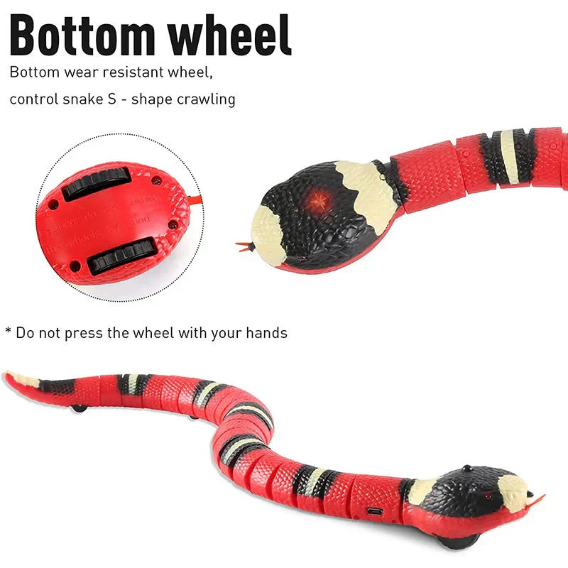 Automatic Smart Sensing Snake Cat Toy – Interactive USB Rechargeable Moving Pet Toy with Lights & Motion Detection for Cats - Image 5