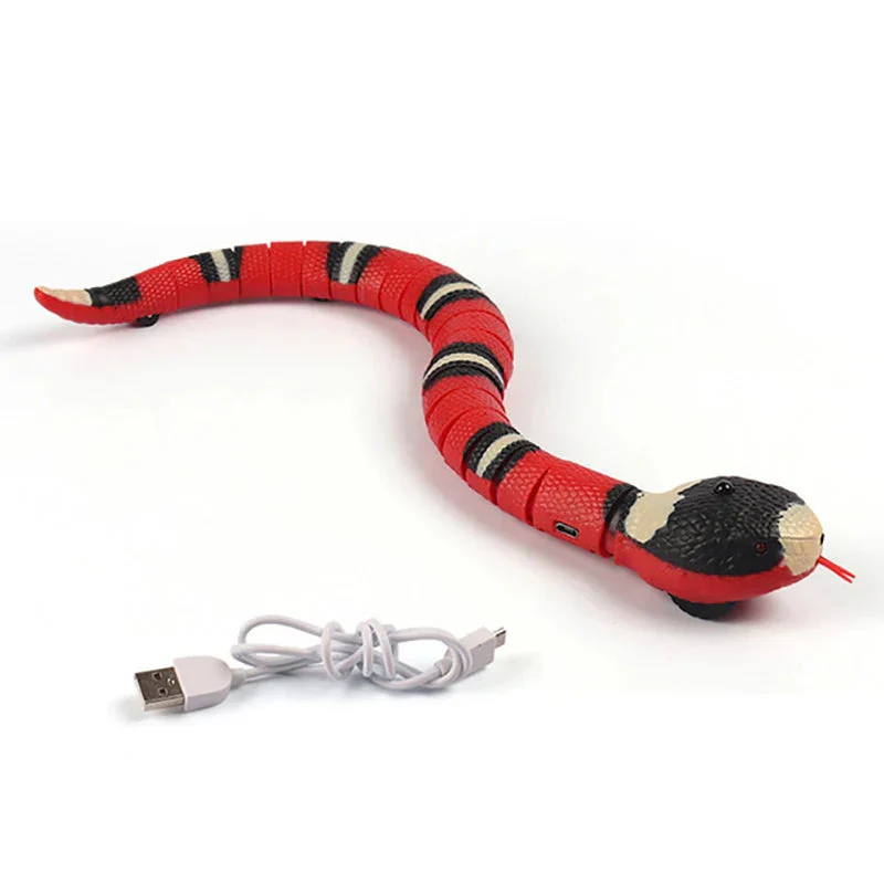 Automatic Smart Sensing Snake Cat Toy – Interactive USB Rechargeable Moving Pet Toy with Lights & Motion Detection for Cats - Image 7