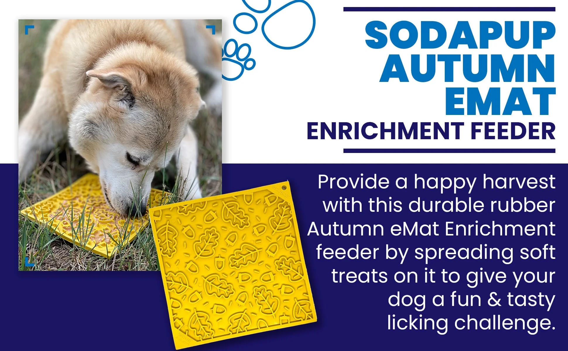 Autumn eMat - Enrichment Lick Mat For Dogs and Cats| Fall Leaves Design | SodaPup - Image 5