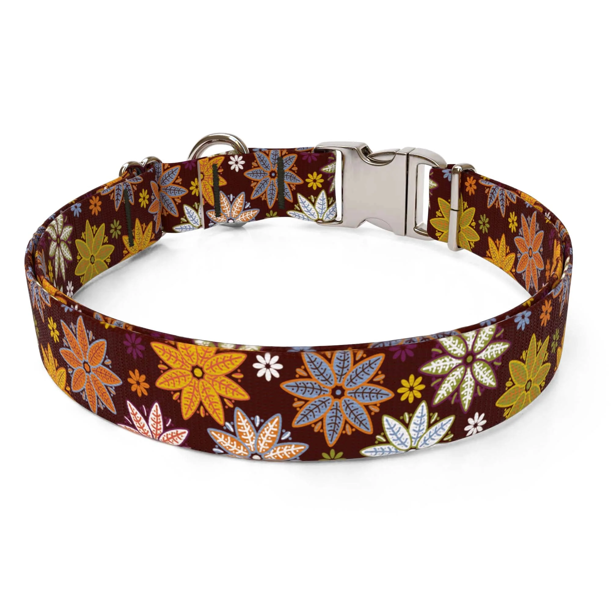 Autumn Flowers Dog Collar - Image 2