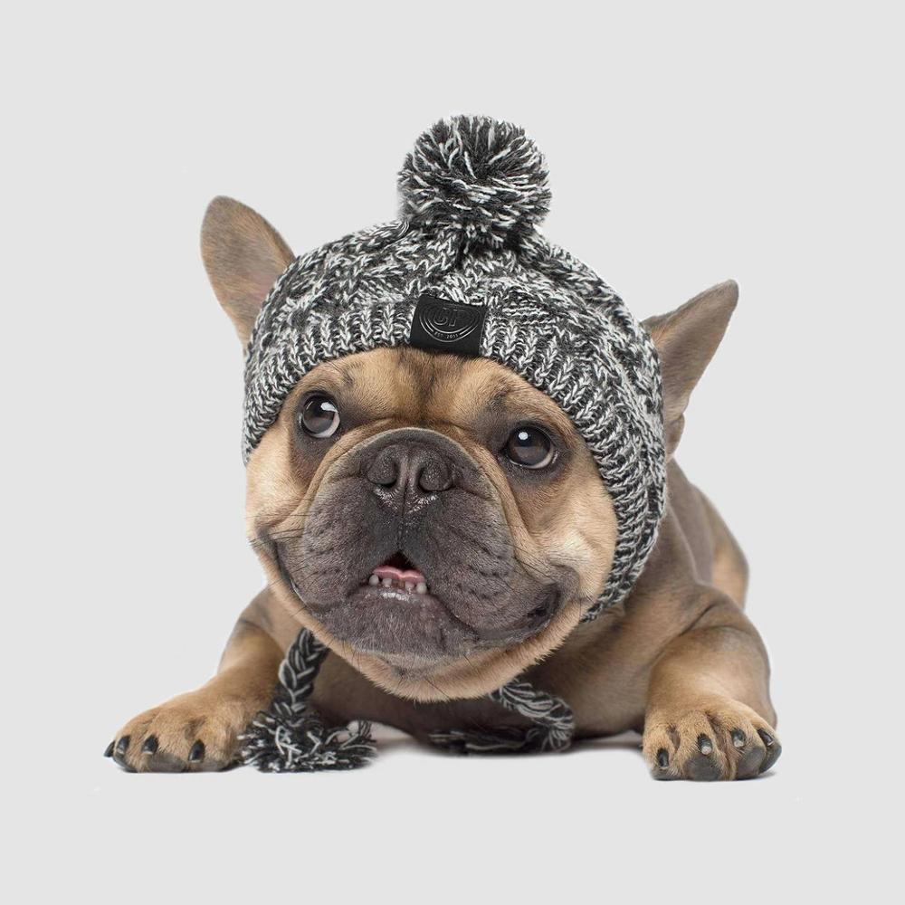 Autumn Winter Warm Knitted Pet Hats With Fluffy Ball - Image 15