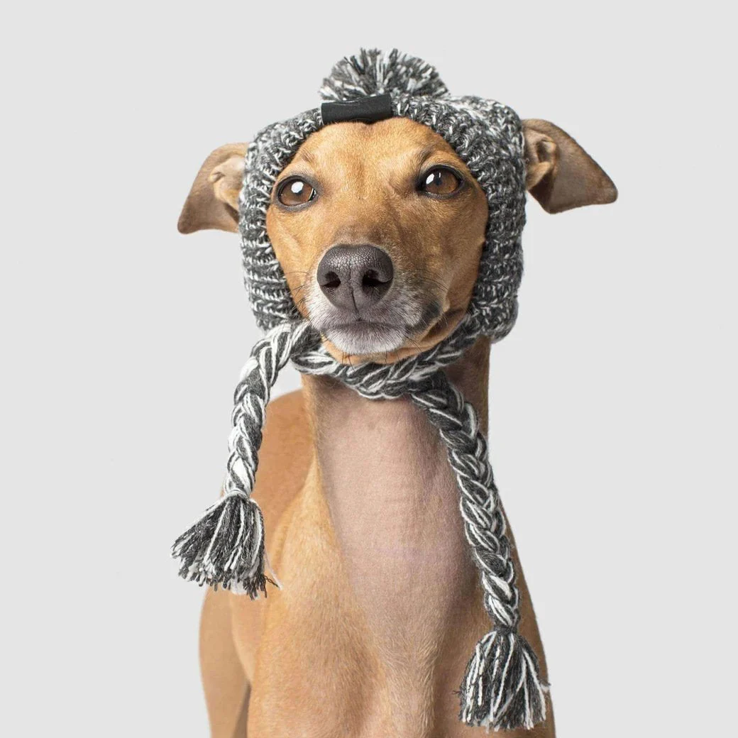 Autumn Winter Warm Knitted Pet Hats With Fluffy Ball - Image 17